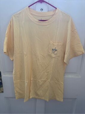 Guy Harvey Pale Yellow Short Sleeve Pocket Tee